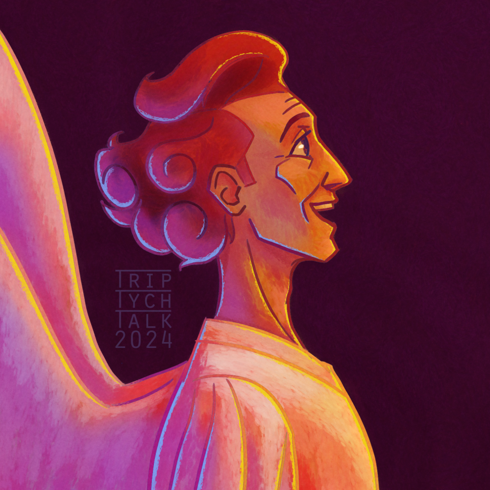 February 2024 - sketch<br>(Angel) Crowley from Good Omens