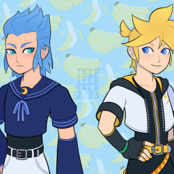 Isa and Len Kagamine clothing style swap.