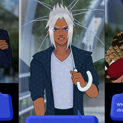 Illustration of Ansem, Xehanort, and Xemnas in Quadratum.