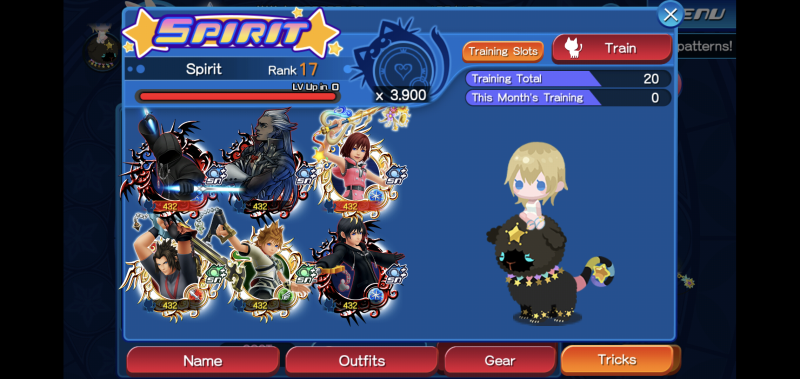 Screenshot of spirit from KHUX.